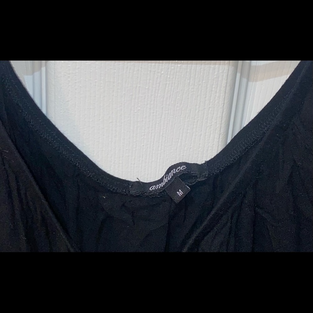 Black off the shoulder blouse